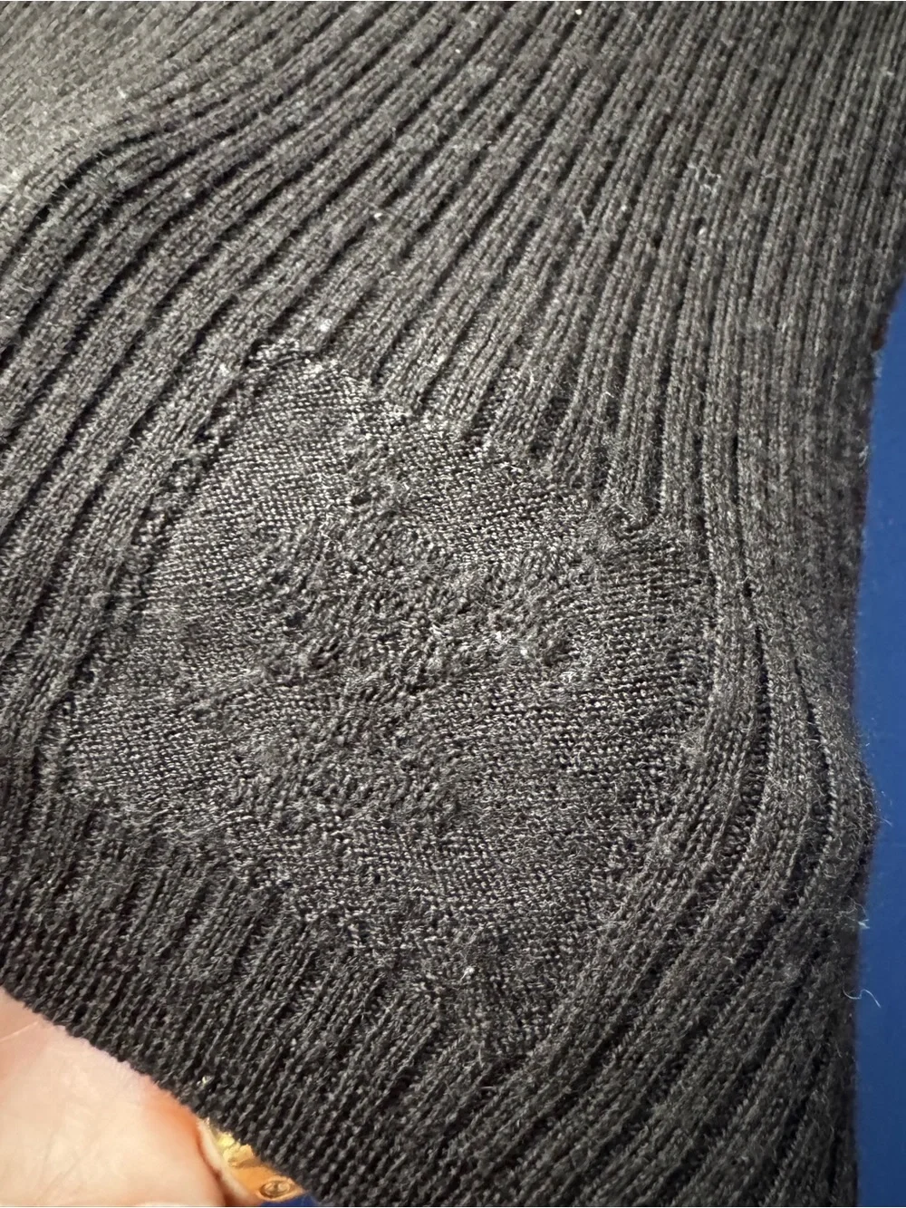 Yves Saint Laurent Brown Scoop Neck Ribbed Sweater